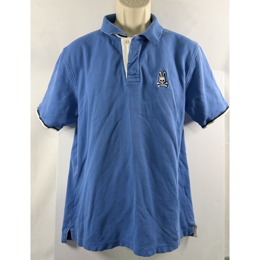 Psycho Bunny Polo Shirt Men's size 7 XL Bunny Cotton Short Sleeve
